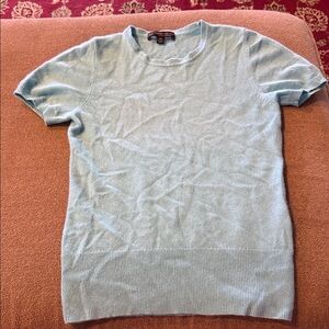 Brooks Brothers Cashmere Short Sleeve Teal Sweater Size XS (TD)